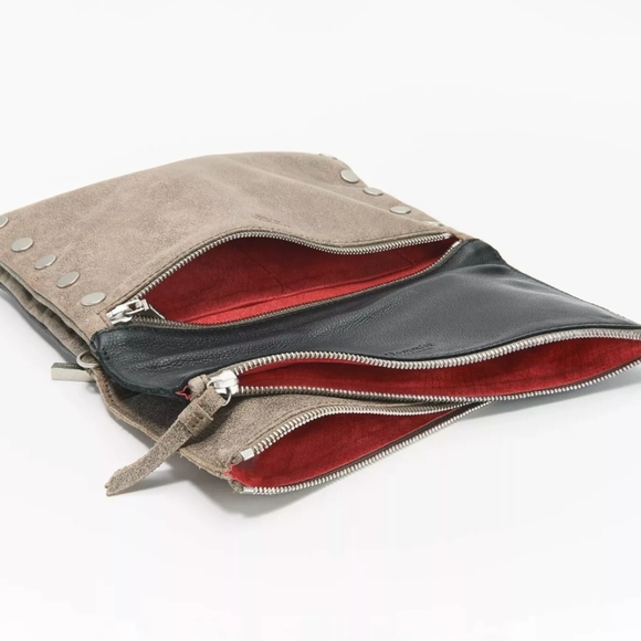 ❤️Hammitt Dillon Black Pewter Reversible 3 Way Clutch Crossbody leather Handbag - Picture 2 of 14